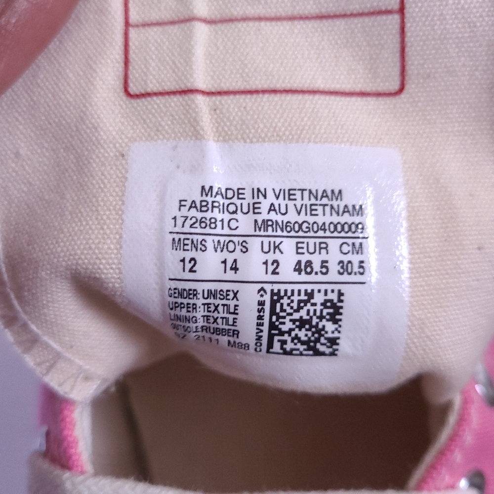 Converse Chuck Taylor 70 Pink 172681C Mens Size 12 - Picture 9 of 11